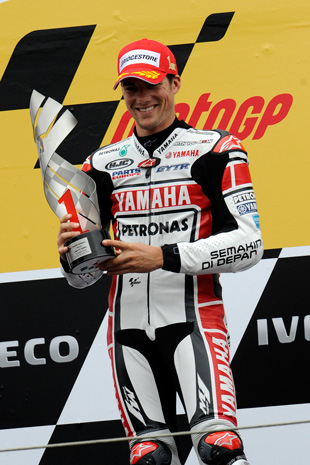 	Ben Spies on the podium.